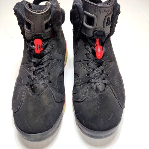 Nike Air Jordan 6 IV Retro Black Infrared Basketball Sneakers Men's Shoes Size 8 - Picture 3 of 10